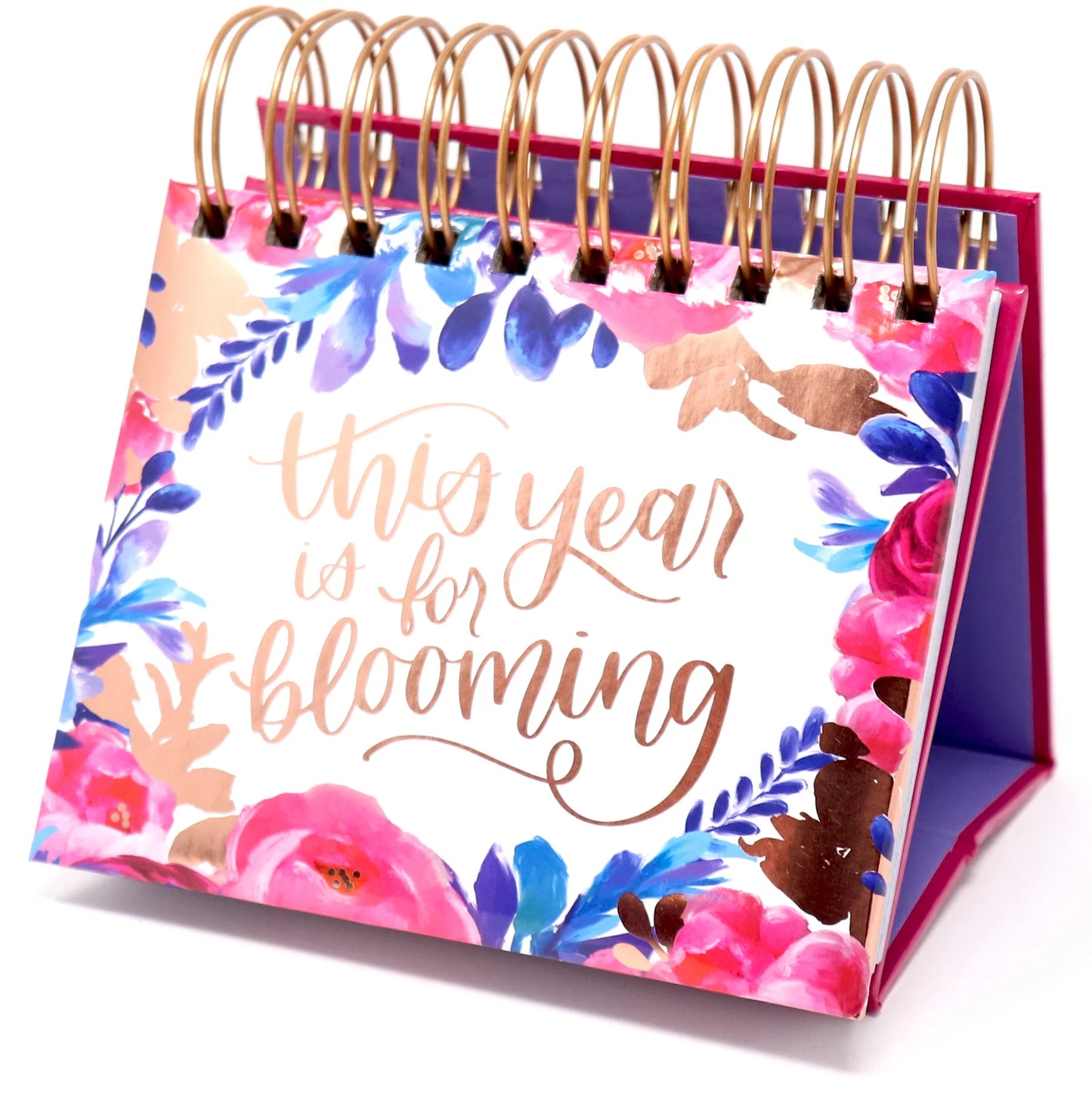 bloom Daily Planners Inspirational Perpetual Desk Easel, Hand-lettered