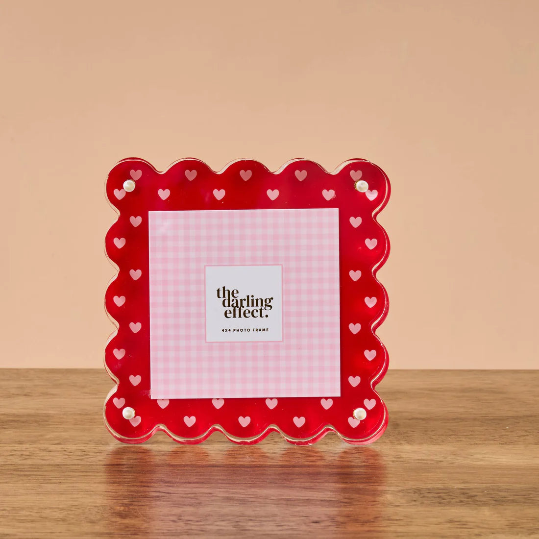 The Darling Effect Square Scalloped Acrylic Frame-Tiny Hearts