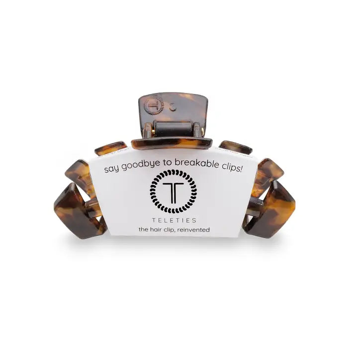 Teleties Classic Hair Clip | Small | Tortoise