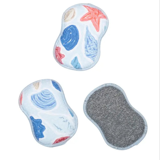 Once Again Home Co. Re:Usable Sponges (Set of 3) - Iris & Sea Seashell