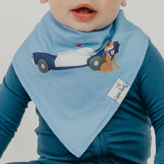 Copper Pearl 4 Pack Baby Bandana Bibs - Police Officer