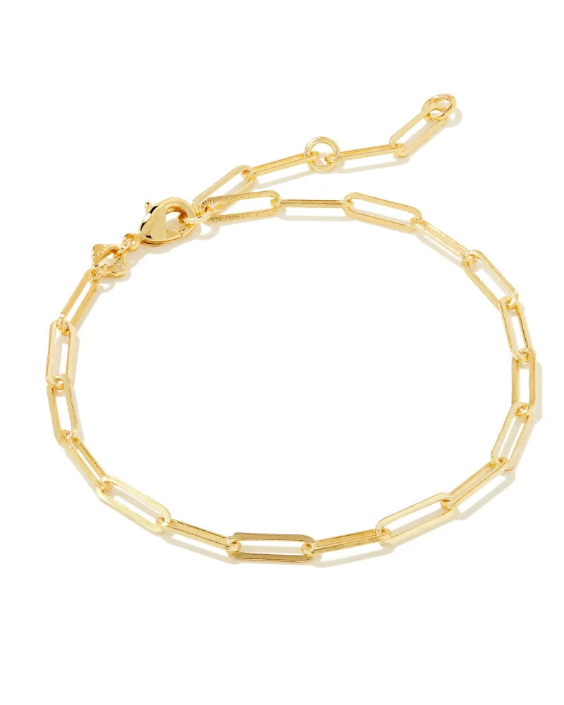 Kendra Scott Courtney Paperclip Bracelet in Gold