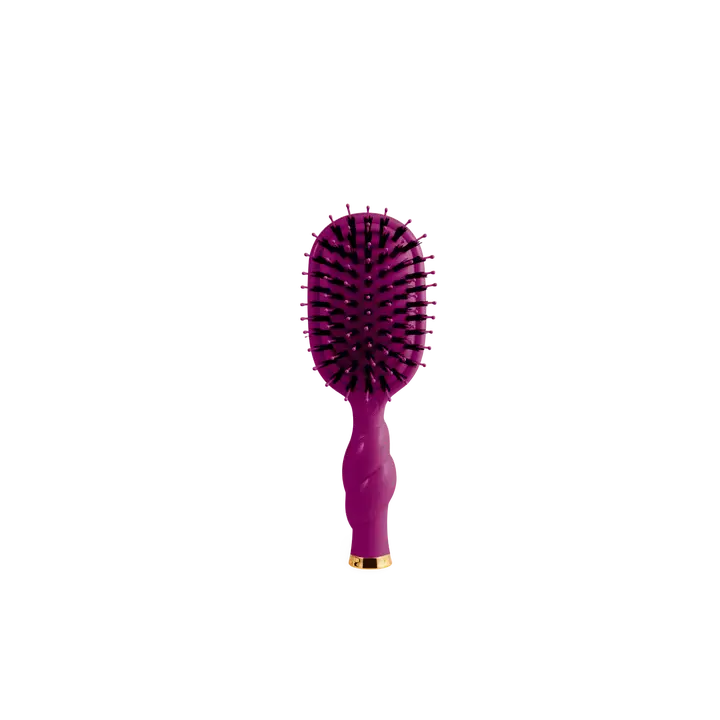 Teleties Mini Boar Bristle Hair Brush - Mulberry