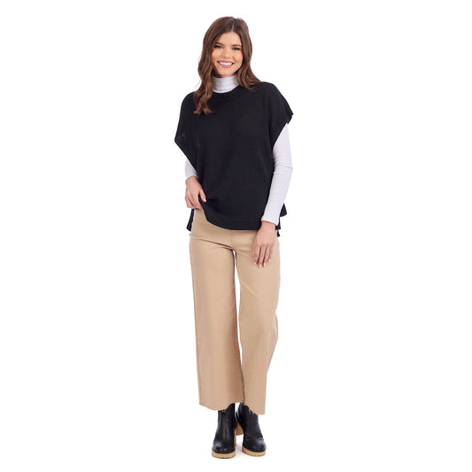 MUD PIE TYE SWEATER VEST-BK