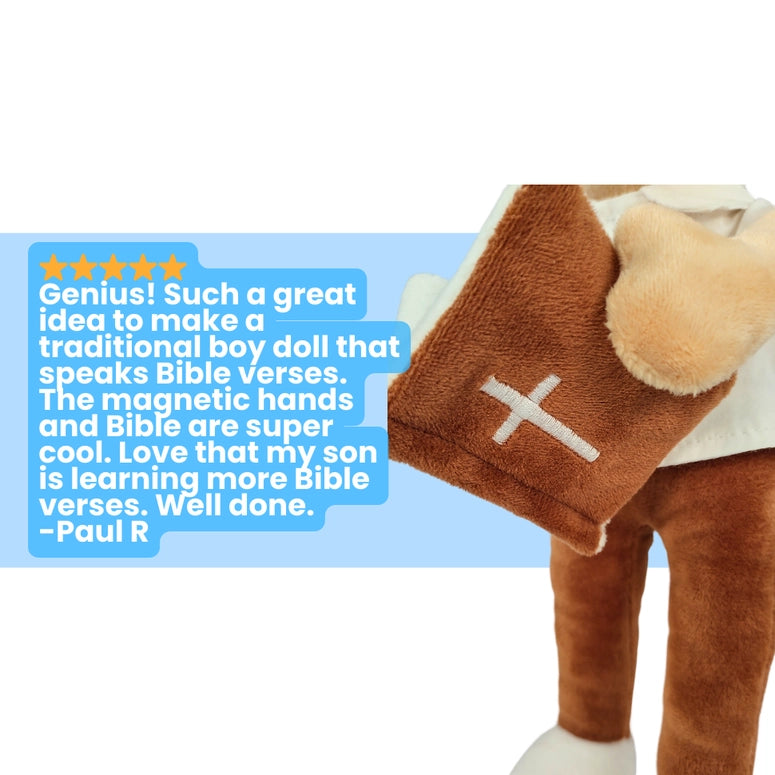 Talking Jesus Doll Bibleboy - Speaks 36 Bible Verses