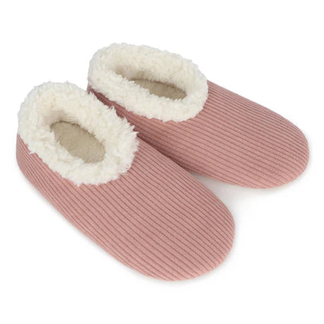 Snoozies! Womens Solid Corduroy Slipper With Memory Foam Sole Peach Beige