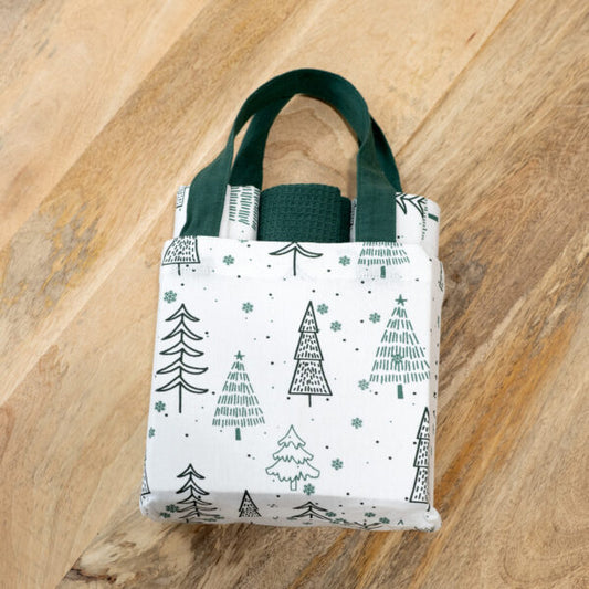 Pd HOME 3 PC CHRISTMAS DOODLE TOWEL W/BAG