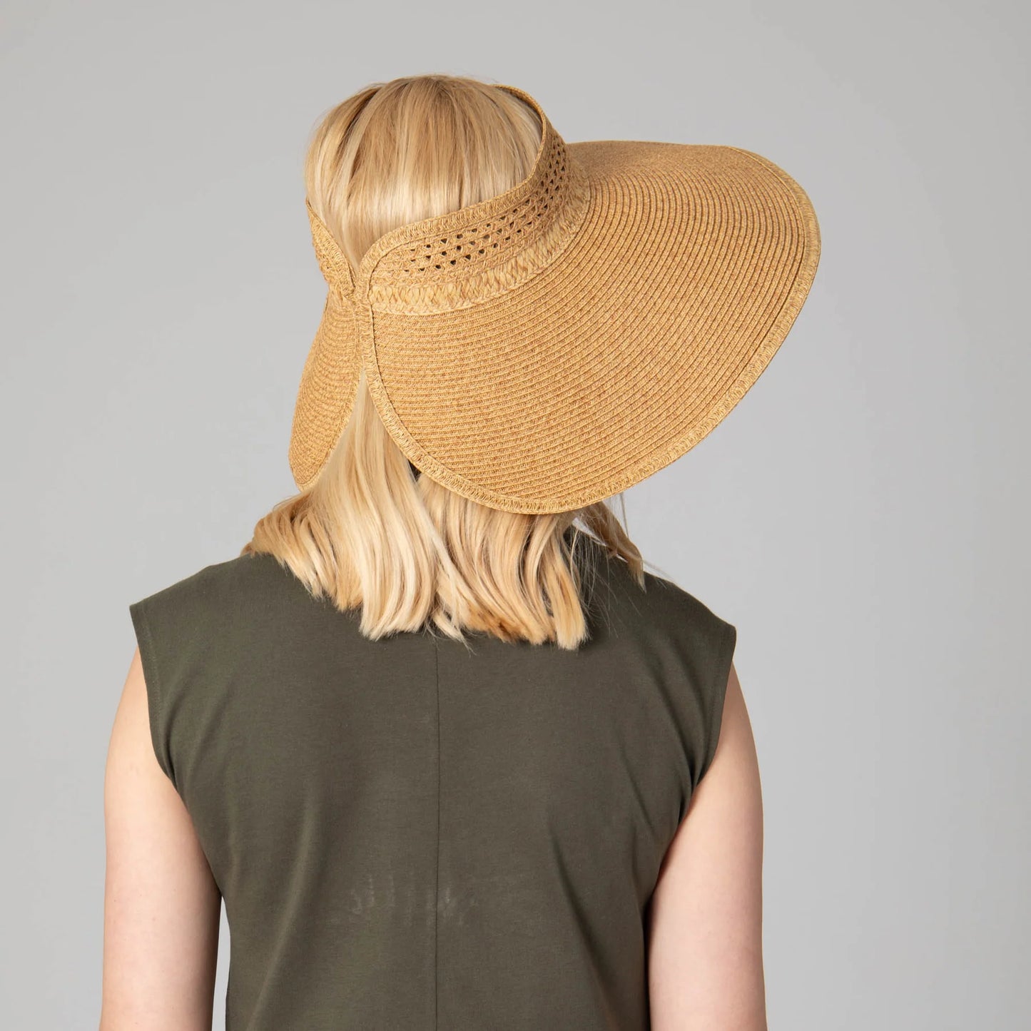 San Diego Hat Everyday Full Coverage - Wide Brim Roll Up Visor-Toast