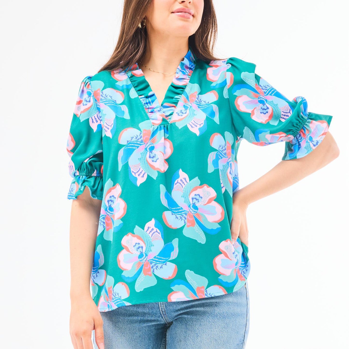 Mary Square  Top Julie Center Stage Green