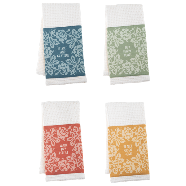 Cross Stitch Message Tea Towels