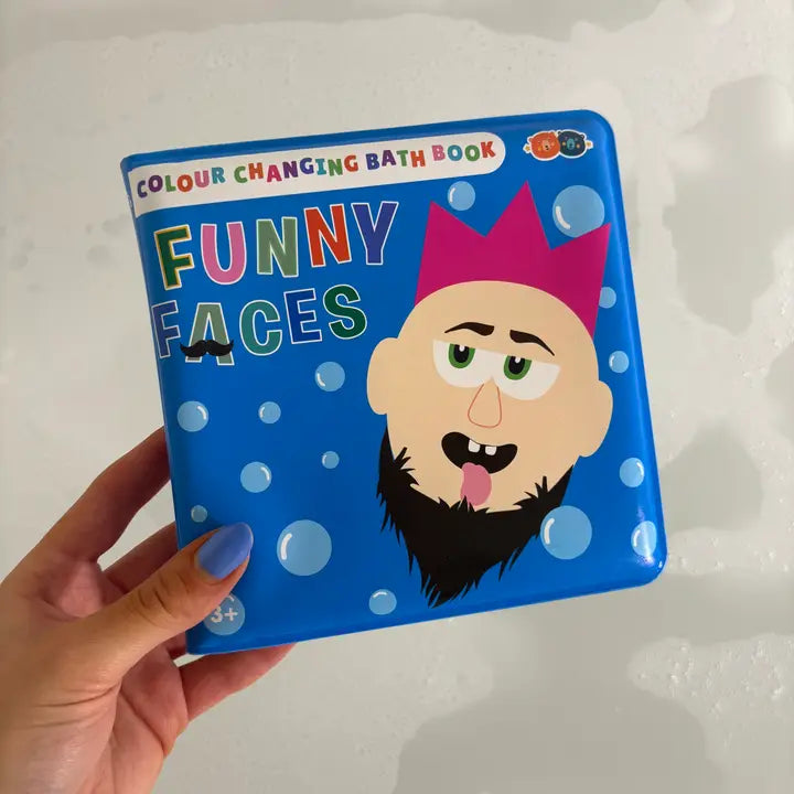 Funny Faces Colour Changing Bath Book & Stickers in Header