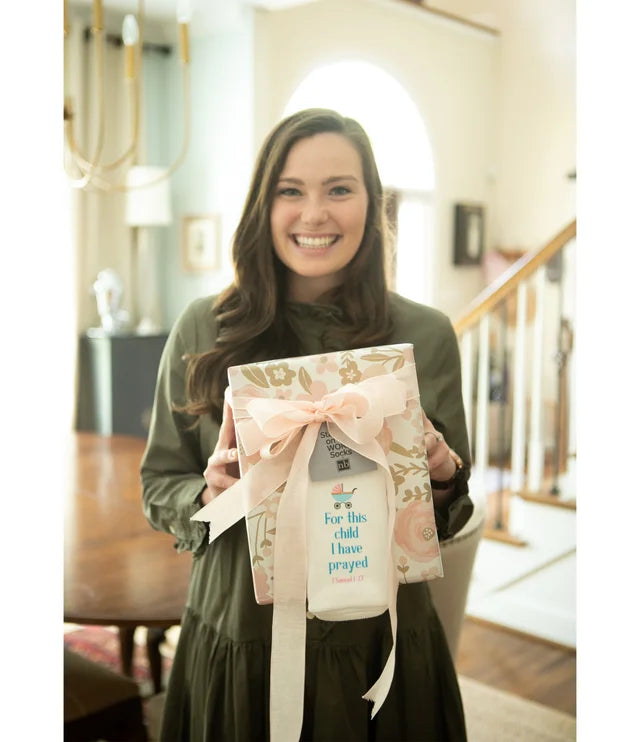 Standing on the Word Socks Carriage with verse: 1Samuel 1:27 for this child