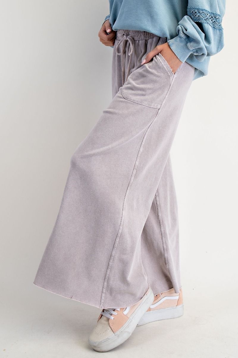 EASEL WASHED TERRY SWEATPANTS-LT KHAKI