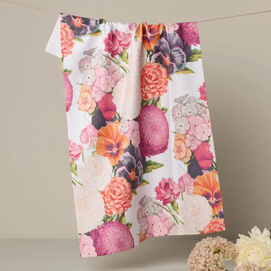 Geometry Ecstatic Blooms Tea Towel