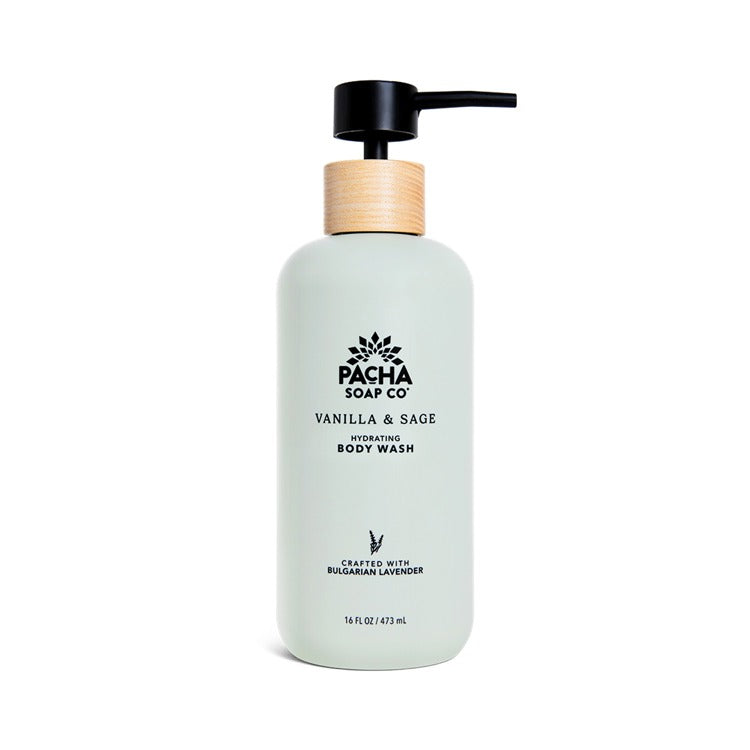 PACHA SOAP CO BODY WASH, VANILLA & SAGE