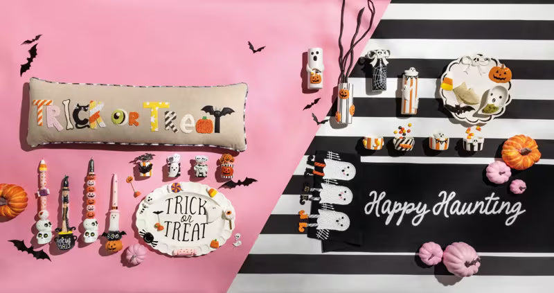 MUD PIE JACK-O-LANTERN TOOTHPICK CADDY SET