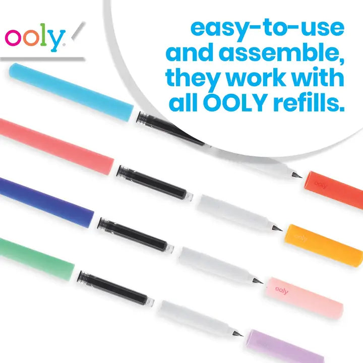 Ooly Fab Fountain Pens - Black Ink - Set of 4