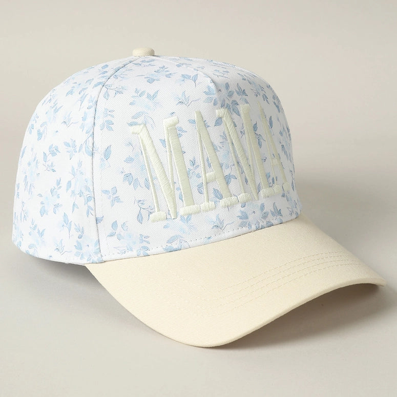 Mama Embroidered Flower Patterntrucker Hat