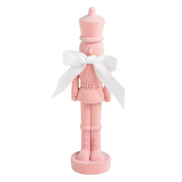 MUD PIE PINK FLOCKED NUTCRACKER SITTER