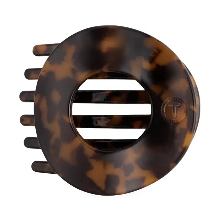 Teleties Tortoise | Small | Flat Circle Hair Clip