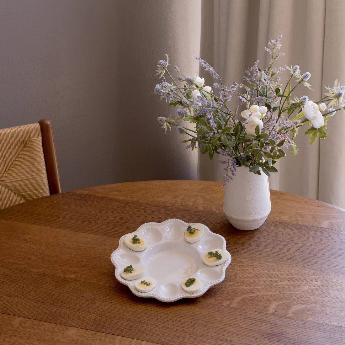 Beatriz Ball VIDA Alegria Deviled Egg Platter (White)