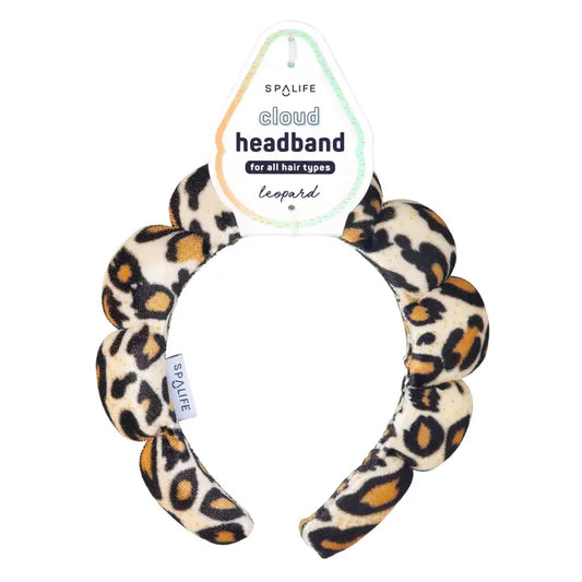 My Spa Life Bubble Headband Leopard Animal Print