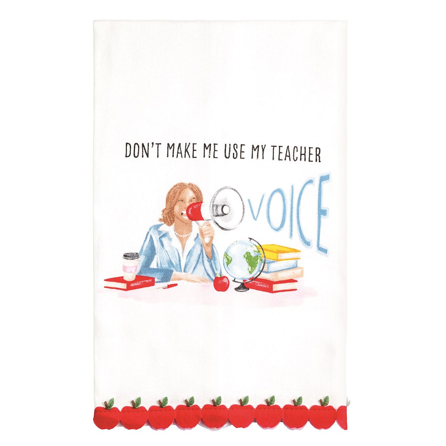 MUD PIE TEACHER VOICE TEACHER TRIM TOWEL