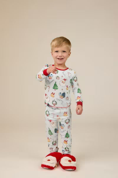 MUD PIE CHRISTMAS JINGLE LIGHT-UP SLIPPERS