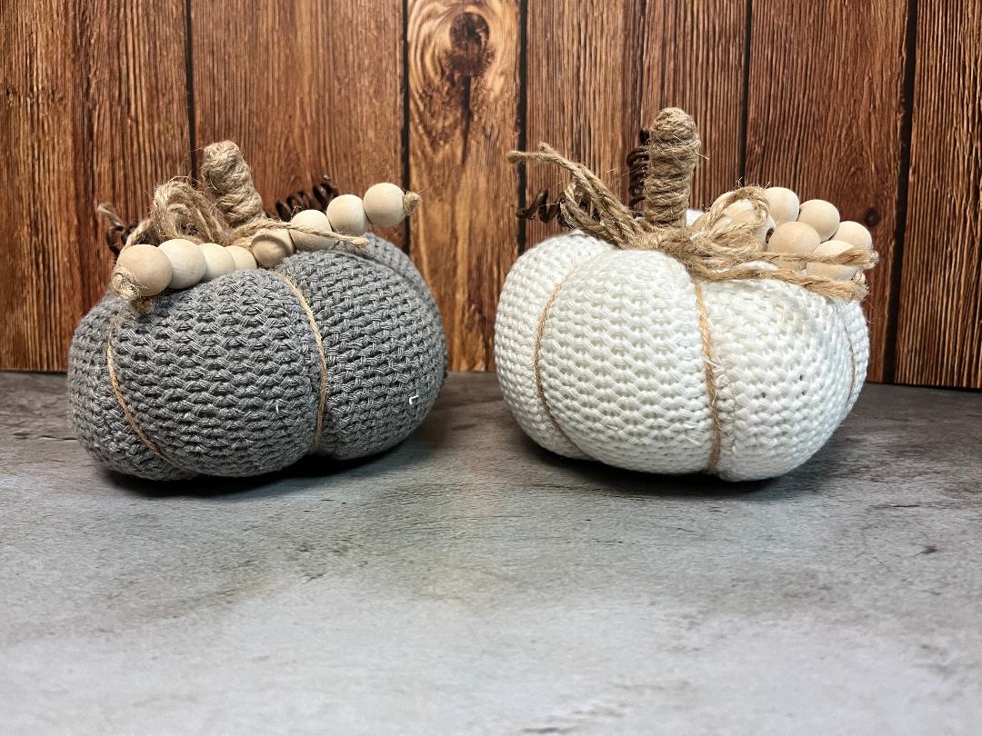 Pd HOME 5″ KNIT PUMPKIN