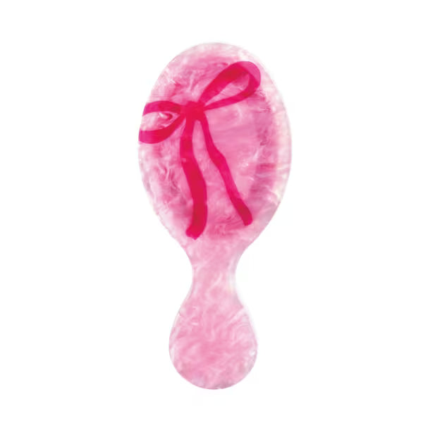 MUD PIE PINK PEARLY BOW HAIRBRUSH