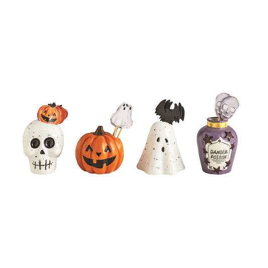 MUD PIE HALLOWEEN TOOTHPICK HOLDER SET