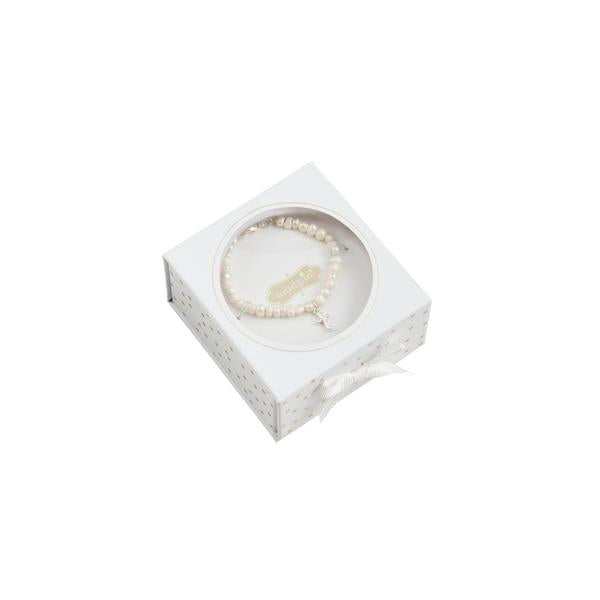 MUD PIE SILVER BOXED CROSS BRACELET