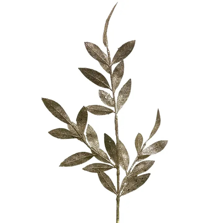 David Christopher's Glitter Bay Leaf-Champagne