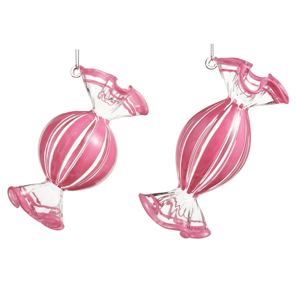 RAZ Imports 5" Pink Peppermint Candy Ornament