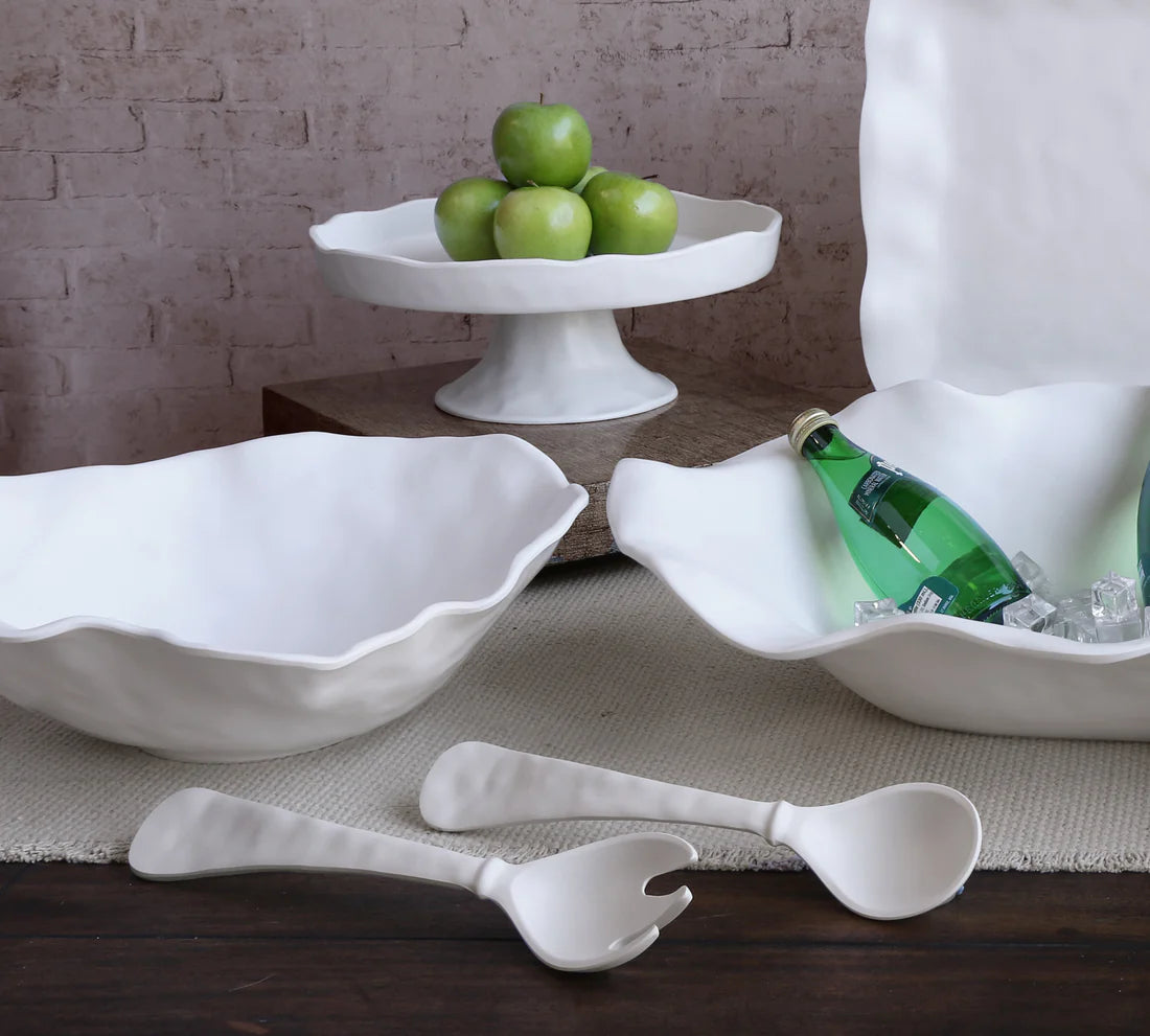 Beatriz Ball VIDA Nube Large Salad Servers (White)