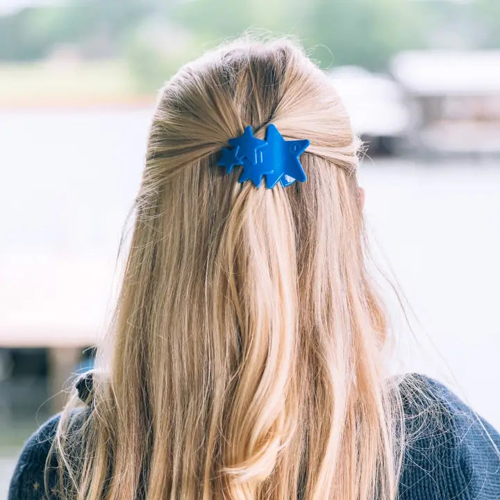 Teleties Flat Hair Clip | Small | Blue Shooting Star