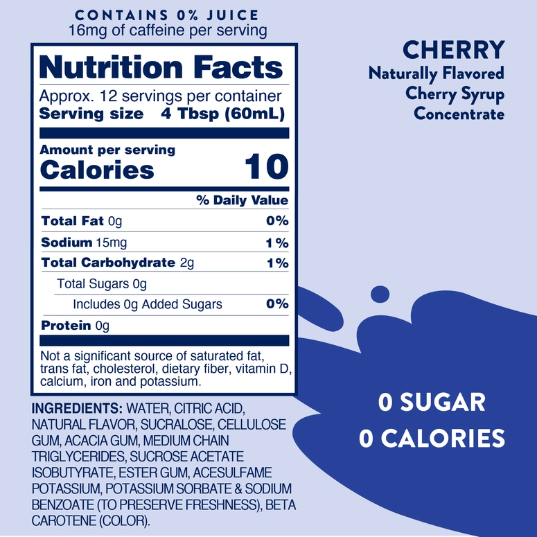 Jordan's Skinny Mixes Sugar Free Cherry Cola Syrup