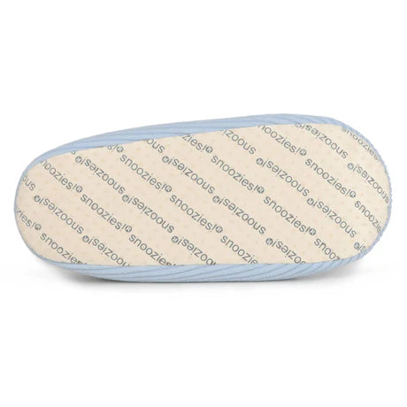 Snoozies! Womens Solid Corduroy Slipper With Memory Foam Sole Baby Blue
