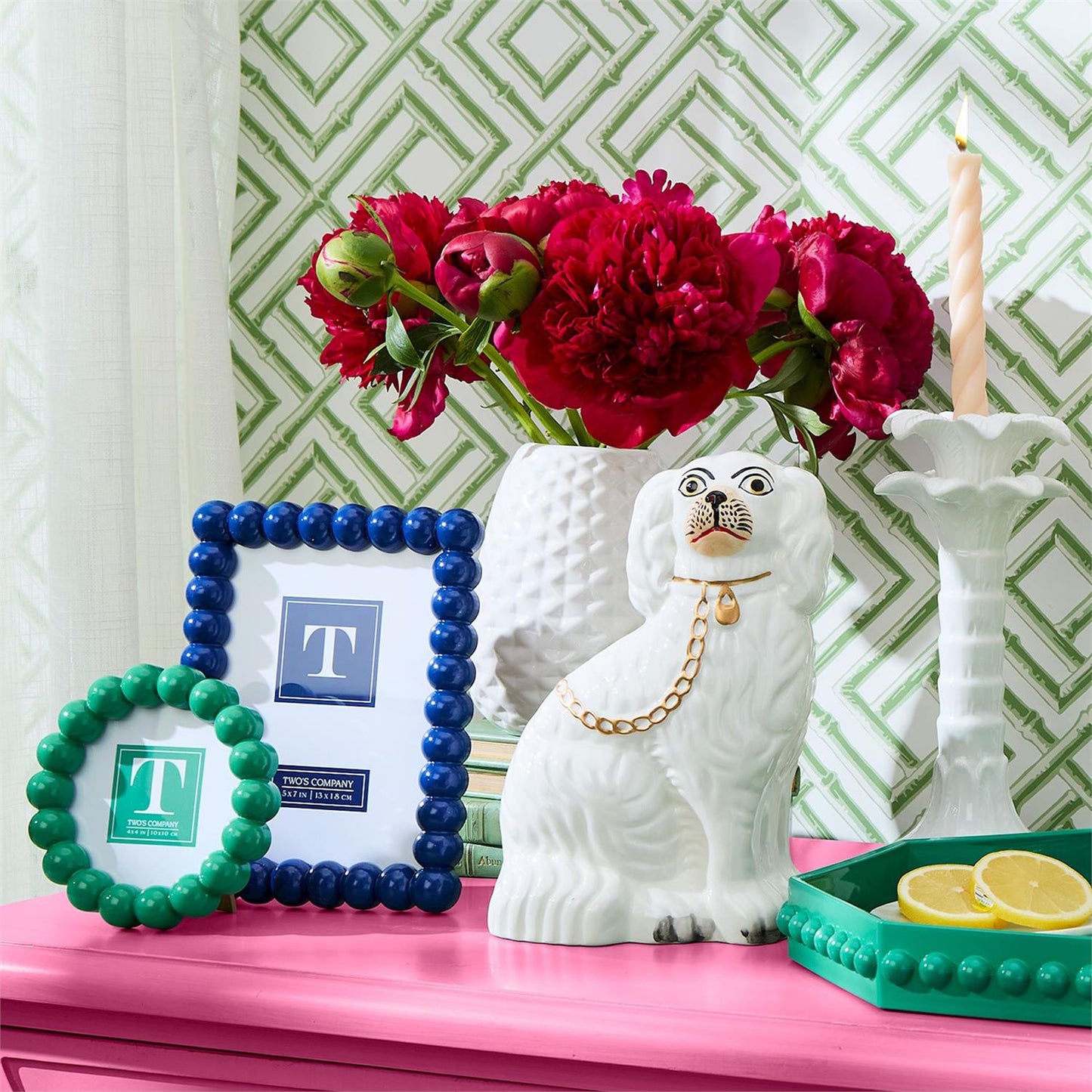 Two's Company Hobnail 4" x 4" Photo Frame