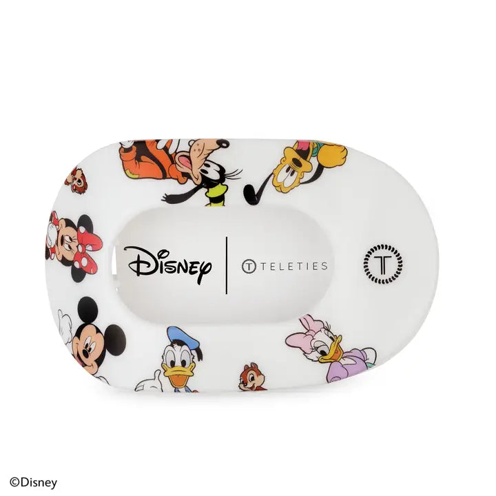 Teleties Flat Round Hair Clip | Large | Mickey and Friends