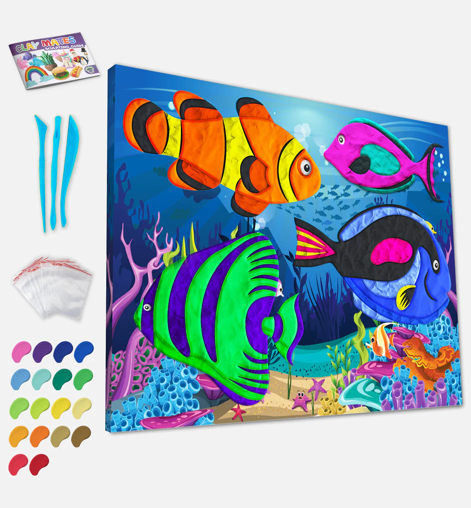 SPLAT PLANET SEA LIFE CLAY PAINTING
