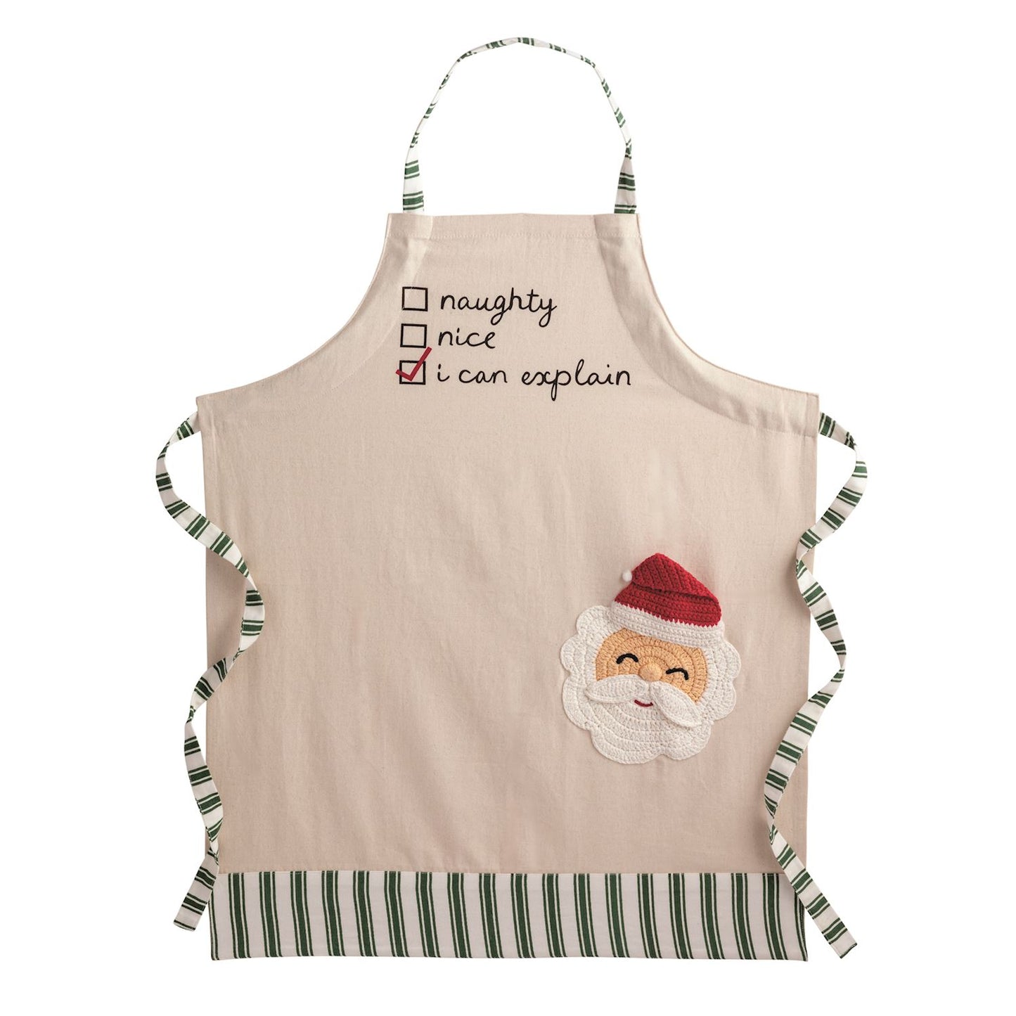 MUD PIE SANTA POCKET APRON