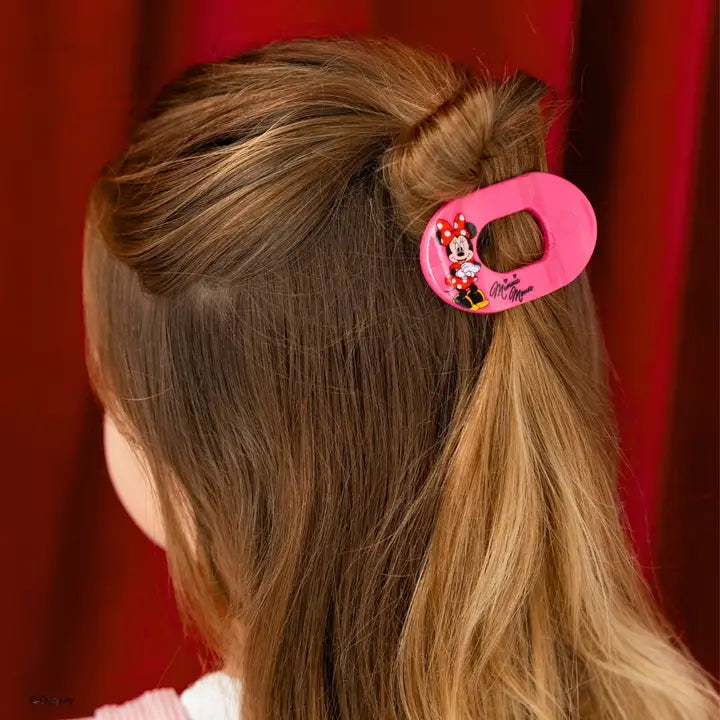 Teleties Flat Round Hair Clip | Tiny | Minnie Mouse