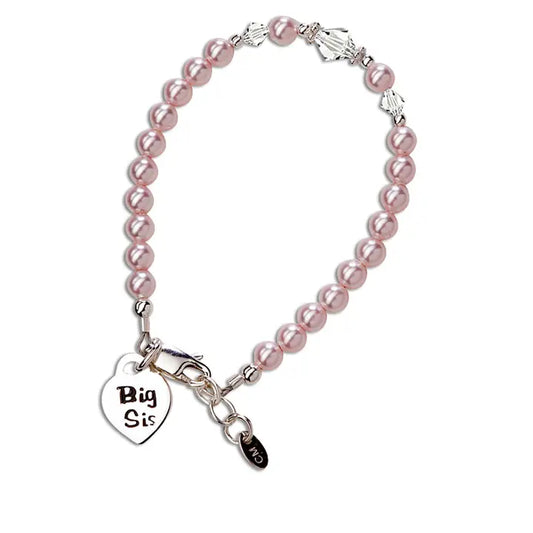 Cherished Moments Big Sis (Pink) Sterling Silver Big Sis Child's Bracelet