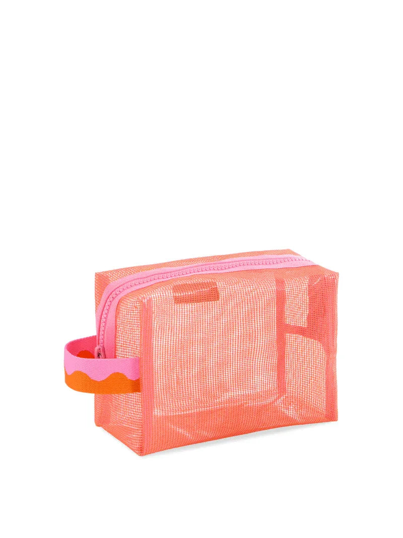 Shiraleah Camden Mesh Zipper Pouch-Orange