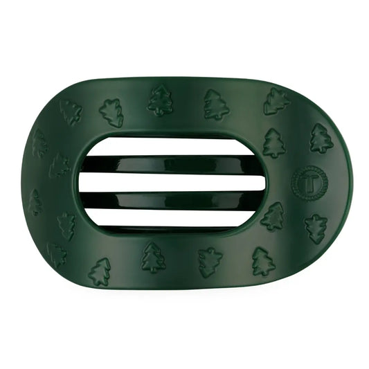 Teleties O Christmas Tree | Small | Flat Round Hair Clip