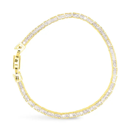 Amanda Blu Elegant Cz Channel Set Princess Tennis Bracelet