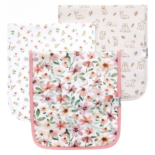 Copper Pearl 3 Pack Premium Burp Cloths - Natalie