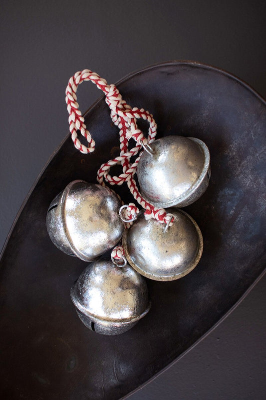 Kalalou Antique Silver Jingle Bell Cluster
