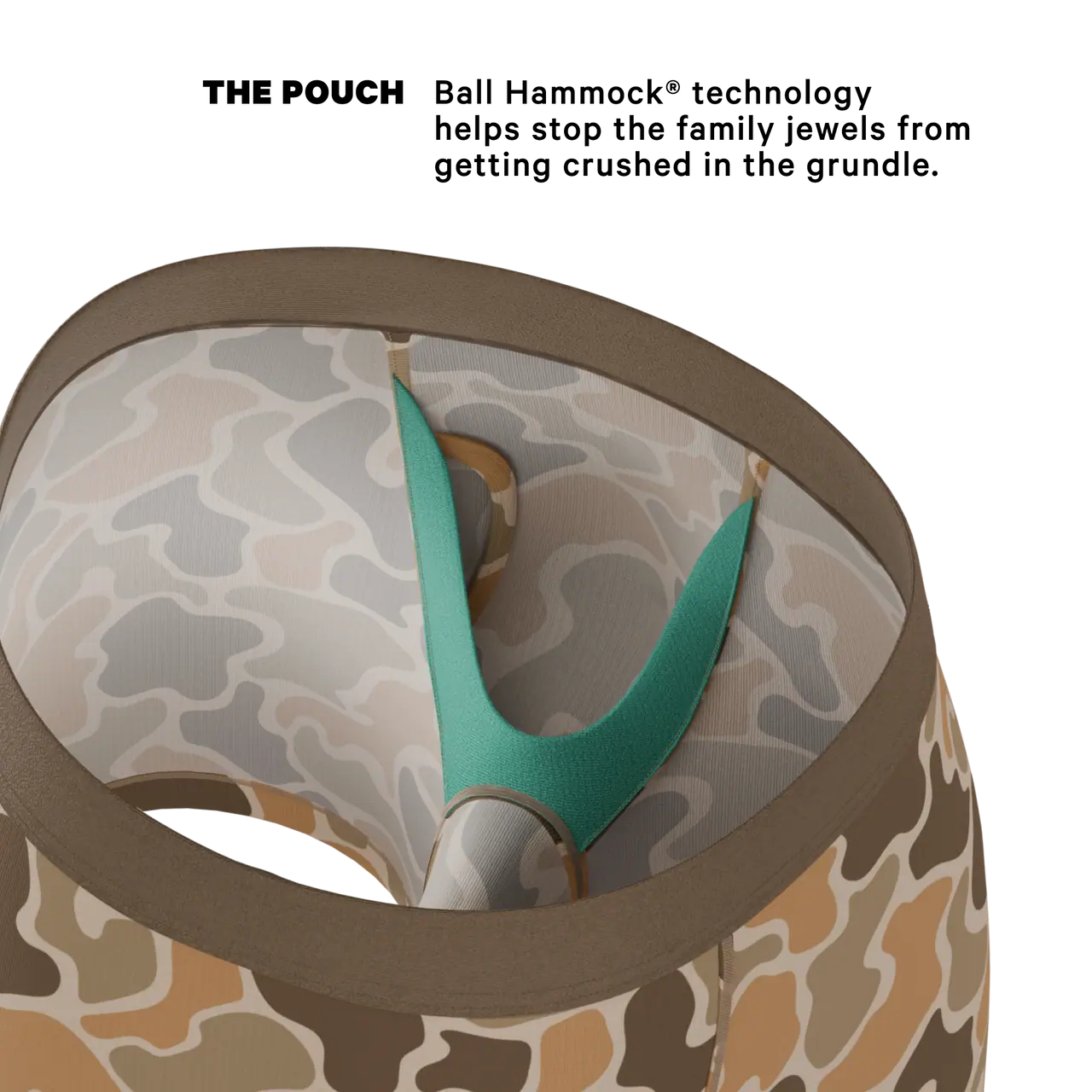 Shinesty The Out Of Sight - Light Duck Camo Ball Hammock® Pouch Underwear With Fly